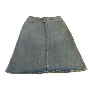 Women's Banana Republic Jean Skirt Size 6 Light Wash Denim 100% Cotton